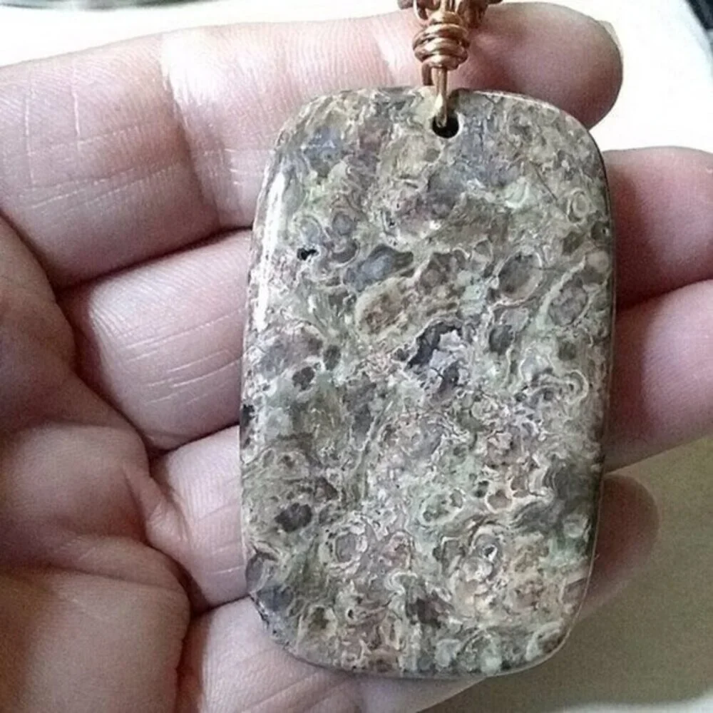 BIG! Bold + Chunky Men's Jasper Pendant - Desert Sage Camouflage Camo Pattern